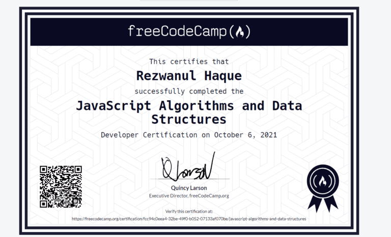 freeCodeCamp JavaScript Algorithms and Data Structures