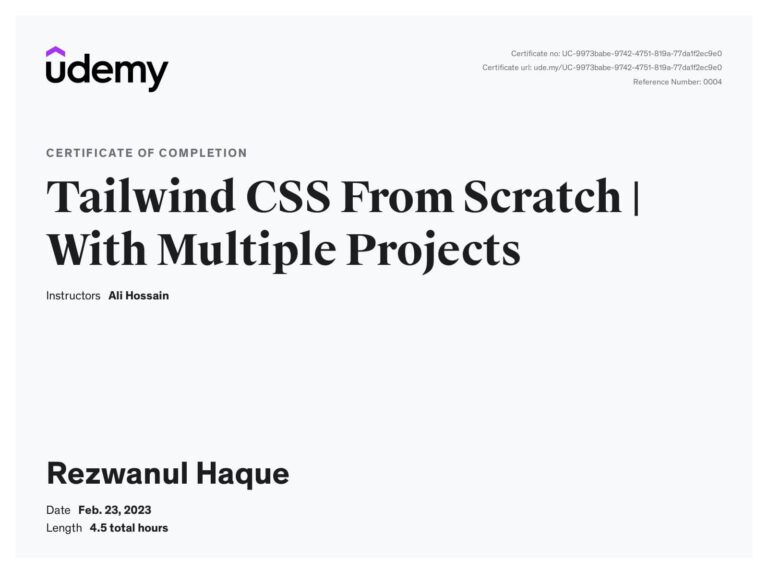 Utility-first Tailwind CSS framework from scratch & Build Multiple Projects using Tailwind
